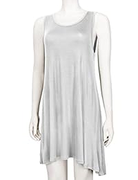 Fe en flor fabricado en EE. UU. Sin mangas Casual Loose Vestido Swing playera para mujer