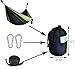 Cutequeen Trading Single Nest Parachute Nylon Fabric Hammock with Tree Straps;Color: Black/Green