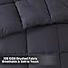 Edilly Luxury Down Alternative Quilted Queen Comforter-Stand Alone Comforter for Queen Size Bed,Year Round Duvet Insert with 4 Corner Tabs,88''x 88''Darkgrey