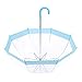 Rainbrace Transparent Bubble Umbrella Auto Open, Fashion Dome Shape with Color Trim(LightBlue)