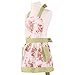 NEOVIVA Children Aprons for Kids Cooking, Baking, BBQ and Gardening, Heavy Duty Kids Aprons with Pockets for Little Curious Chef, Style Diana, Floral Quartz Pink