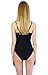 MiYang Women's Padded One Piece Vintage Printing Mesh Bikini Swimsuit L