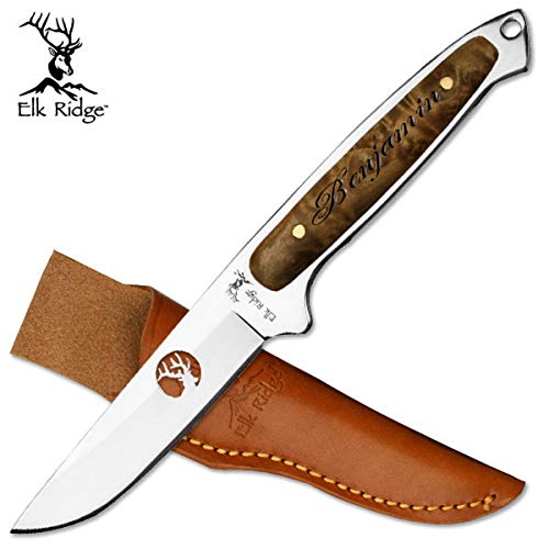 Elk Ridge Personalized ER-048 Fixed Blade Knife 7" Overall (ER-048)