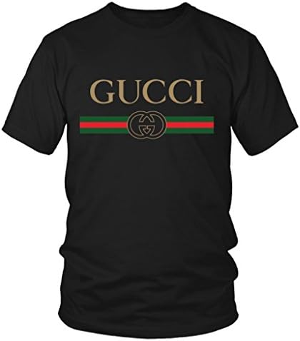 So Vogue Men's Gucci Replica T-Shirt (2X-Large) BLACK