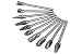   HOMEIDOL 10pcs 1/8 inches Double Cut Tungsten Carbide Rotary Files Diamond Burrs Set Fits Dremel Rotary Tool for Grinder Drill, DIY Wood-working Carving, Metal Polishing, Engraving, Drilling