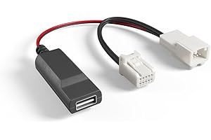 Dongar Dashcam Power Adapter (10-pin Type B). Compatible with Select Toyota, Lexus, Subaru Models. Connects to Rearview Mirror, Built-in USB Power Source, Easy to Install