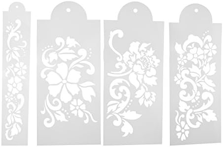 OUBORUI 4PCS/Set Decorating Cake Stencils Template Decoration Wedding Cake Set