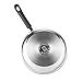 Cook N Home Saucepan Sauce Pot with Lid 2 Quart Stainless Steel , Stay Cool Handle, silver