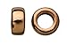 6pcs Gold Porcelain Slider Beads for Licorice Leather - Tube Style Glaze Finish 20x9mm