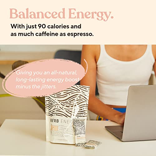 Verb Vanilla Latte Caffeinated Energy Bars 90Calorie Low Sugar