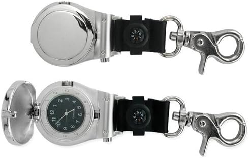 Gold and Watches Nickel-plated Compass and Sailors Clip Watch