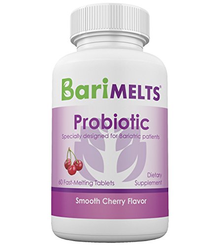 BariMelts Probiotic Bariatric Vitamins, Weight Loss Surgery Supplement, Fast Melting Tablets, All Natural Cherry Flavor, Sugar-Free