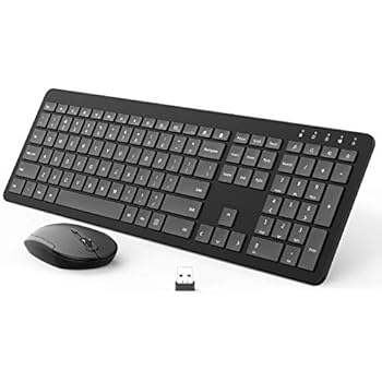 Wireless Keyboard And Mouse Seenda 24ghz Ultra Thin Full Sized Silent Wireless Keyboard Mouse Combo With Number Pad For Computer Laptop Pc