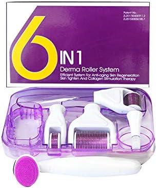 Derma Roller 6 in 1 Kit Titanium Microneedle Haut Gesichtspflege 1200/720/300