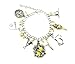 Harry Potter Hufflepuff Silver Tone Cartoon Comic Logo Charm Bracelet w/Gift Box by Superheroes