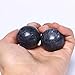 BRABUD 1.4'' Chinese Exercise Baoding Balls Dark Grey Marble Health Stress Relieve with No Chimes BS021