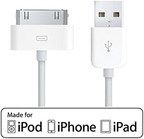 [Apple Certified] ACEPower 10 Feet (3M) 30 pin USB Sync and Charging Cable for iPhone 4/4S, iPhone 3G/3GS, iPad 1/2/3, iPod nano 5th/6th generations and iPod Touch 3rd/4th generations,White