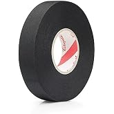 Eurotech Coroplast 8310SE-25-25-BLK PET Cloth Wire Harness Tape, Black, Synthetic Rubber Adhesive, 0.25mm Thick, 25mm x 25m, Tear Resistant, -40 to 150C
