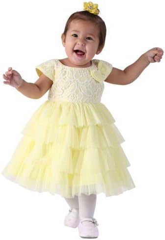 Jona Michelle Baby Girl's Cap Sleeve Tiered Party Dress w/ Diaper Cover (24M/2T)