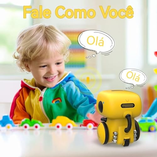 Robô De Controle De Voz Interativo Para Crianças Inteligente (Amarelo)