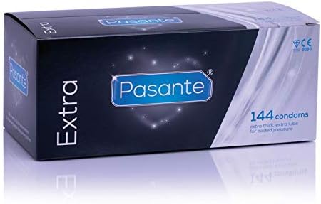 Pasante Extra Condoms - Pack of 144, White, 1 count (Pack of 144)