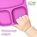 GET FRESH Bamboo Kids Divided Plates Set 2-Pack 3-Compartment Plates for Kids Meals Reusable Dinnerware