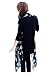 CA Mode Women's Skull Print Open Cardigan Asymmetric Blouse Top Black M to L,Black,M to L