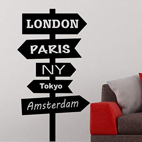 Ambiance Sticker s Wall Sticker City Sign 100 x 55 cm Black, 100 x 55cm - Image 5