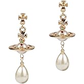 ZHOUMEIWENSP Silver Saturn NANA Earrings Planet Dangle Earrings Space Hypoallergenic Punk Earrings for Women