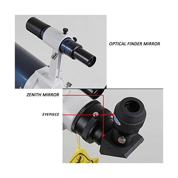 Xuebi 102mm Large Aperture - XLT Refraktor Teleskop Astronomisches LED Sucherfernrohr und Zenith Spiegel Perfekt zur… – Bild 4