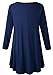 LARACE 3/4 Sleeve Shirts for Women Plus Size Tunic Dressy Top Loose Fit Flare T-Shirt(1X, Navy Blue)