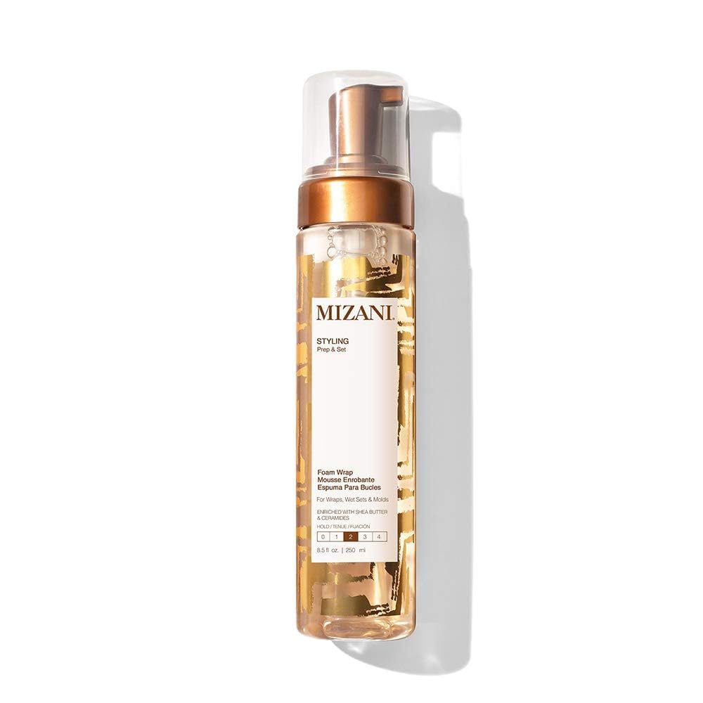 Mizani Styling Mousse, For Wavy To Curly Hair, Preps Hair For Wraps, Wet Sets and Molds, Enriched With Monoi Oil and Shea Butter, Styling Foam Wrap, 250ml