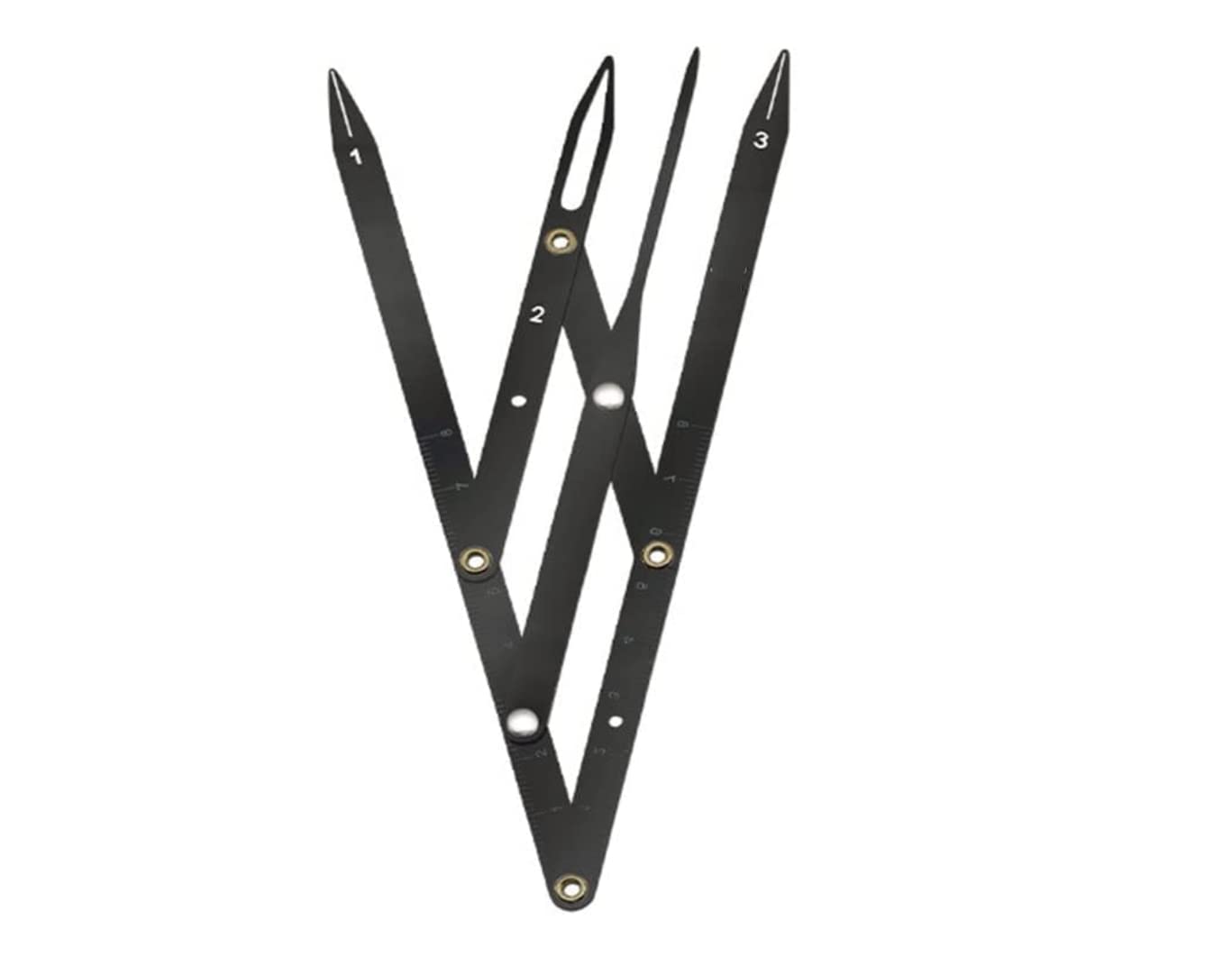 Stainless Steel Golden Ratio Calipers Microblading Permanent Makeup Eyebrow Measure Tool Mean Golden Eyebrow Divider (Black)