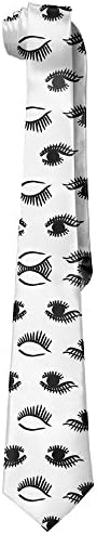 Mens Neck Tie Black Eyes Drawing Silk Polyester Necktie Fashion Tie