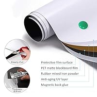 Magnetic Whiteboard Sticker, 94" x 48" Dry Erase Whiteboard Contact Paper for Wall, Dry-Erase Board Wallpaper for School/Office/Home, Includes 4 Markers, Non-Adhesive Back