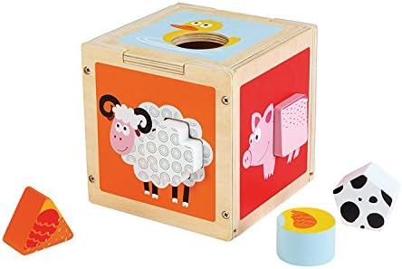 Lelin Toys – 30568 – Caja de Formas Cube – Granja: Amazon.es: Juguetes y juegos
