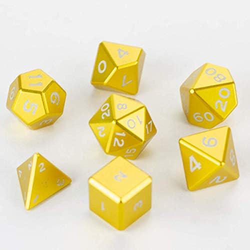 METAL POLYHEDRAL 7 DICE SET - GRAVITY DICE v2