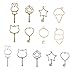 Key Open Bezel, DyAi 26Pcs Magic Wand Open Bezel Charm, Blank Frame Pendant for UV Resin Crafts, DIY Jewelry Making (Silver & Gold)