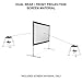 Visual Apex 144” (DUAL) Rear Projection Screen Material, Front Projection viewable, 16:9-4k/8k, HD, 3D, HDR - PVC Replacement Screen Fabric for Visual Apex Indoor/Outdoor Projector Screen only
