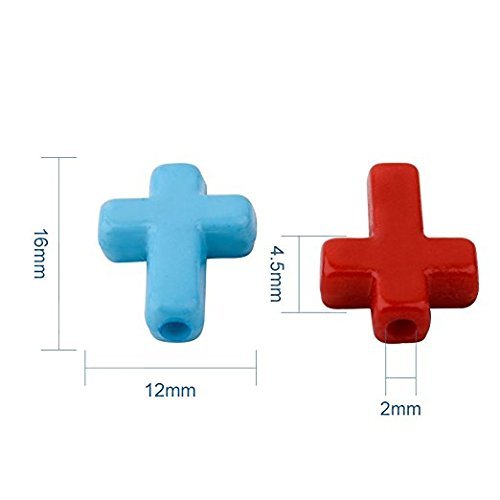 Acrylic Cross Beads, 0.63\