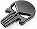 2x 3D Black The Punisher Rock Skull Emblem Skeleton Car Badge Sticker