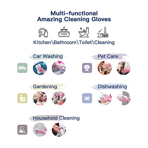 image for LANON Protection Reusable Cleaning Gloves wahoo PVC Dishwashing Gloves