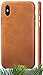 LONLI Basic | New Innovation Eco-Friendly Leather Case | Japanese Microfiber, Anti-Scratch Coating and Waterproof (Caramel Basic, iPhone X)