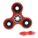 Fidget Spinner, LEShop Tri-Spinner,Hand Spinner Useful for ADHD,ADD,Autism,Boredom Spins for up to 3 Minutes (Red)