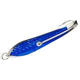 Huntington 3-1/2S-BLFS1/8-Ounce Drone Spoon, 5 1/2-Inch Blade, Size 10/0 Hook, Blue and Silver Finish