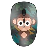 Nulaxy Wireless Mouse, 1250/1500/1800 DPI, 2.4G USB Silent Slim Portable Optical Mouse for Laptop, Computer, MacBook, PC- Monkey