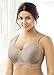 Glamorise Women's Plus Size T-Shirt Bra with Seamless Straps, Beige, 42DD