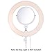 Neewer 8 inches/20 Centimeters Glass Double-Sided Selfie Magnified Circular Makeup Mirror with Adapter for 18 inches Ring Light, Selfie, Portrait, Makeup