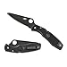 Spyderco Pacific Salt Lightweight Folding Knife - Black FRN Handle with PlainEdge, Hollow Grind, H-1 Steel Black Blade and Back Lock - C91PBBK