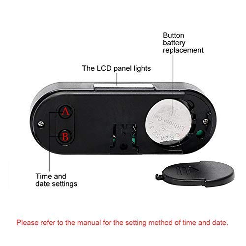 Car Auto Digital Clock MASO LED Clocks with Blacklight Adjustable Vehicle Gauge Support 12h/24h